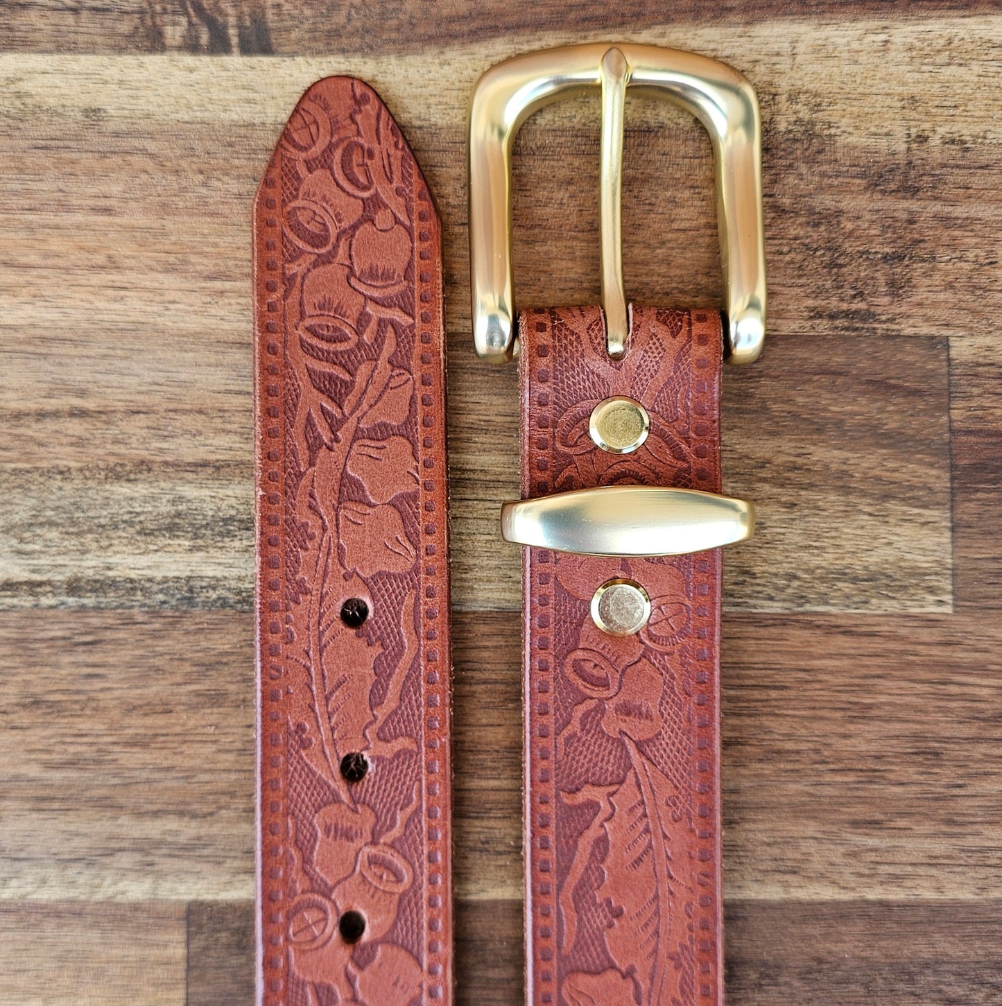 Kay Floral Embossed Belt