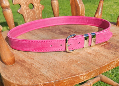 Hot pink stitched belt for NBCF