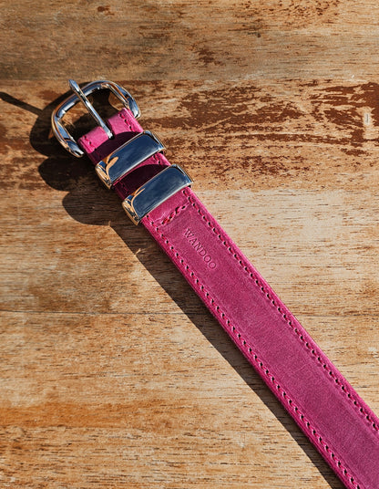 Hot pink stitched belt for NBCF