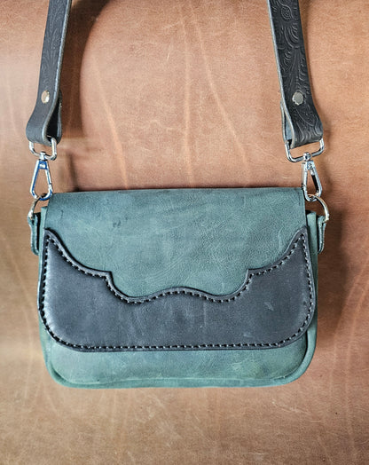 Teal Mini Western Saddle Bag