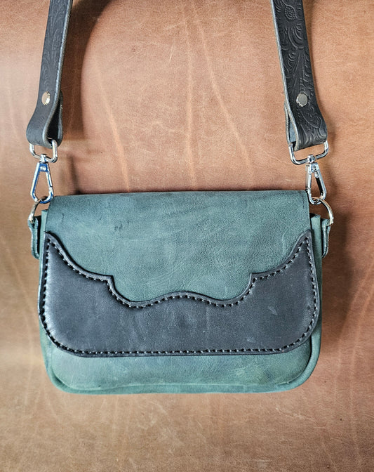 Teal Mini Western Saddle Bag