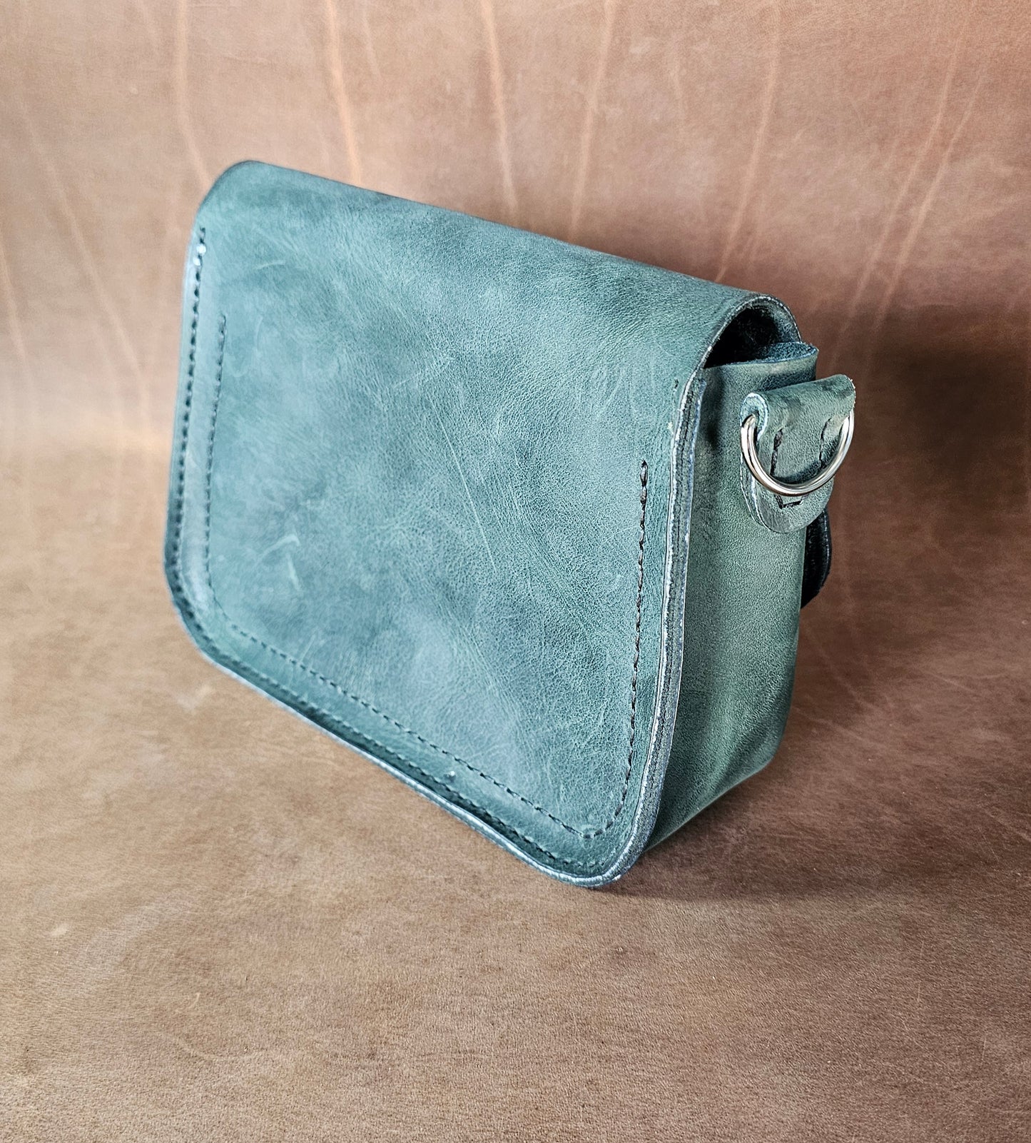 Teal Mini Western Saddle Bag