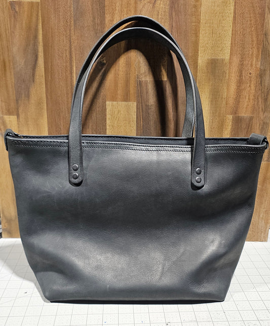 All Black Leather tote bag